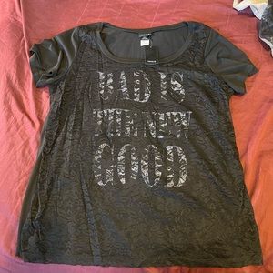 Black and Lace Torrid brand T-Shirt